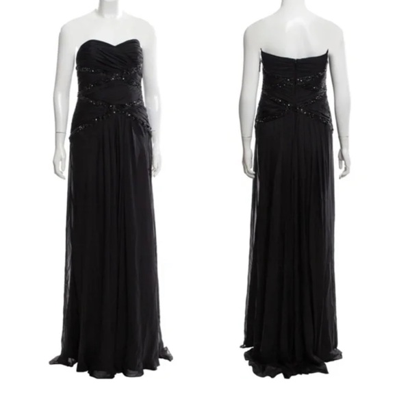 Carmen Marc Valvo Dresses & Skirts - Carmen Marc Valvo Black Beaded Dress